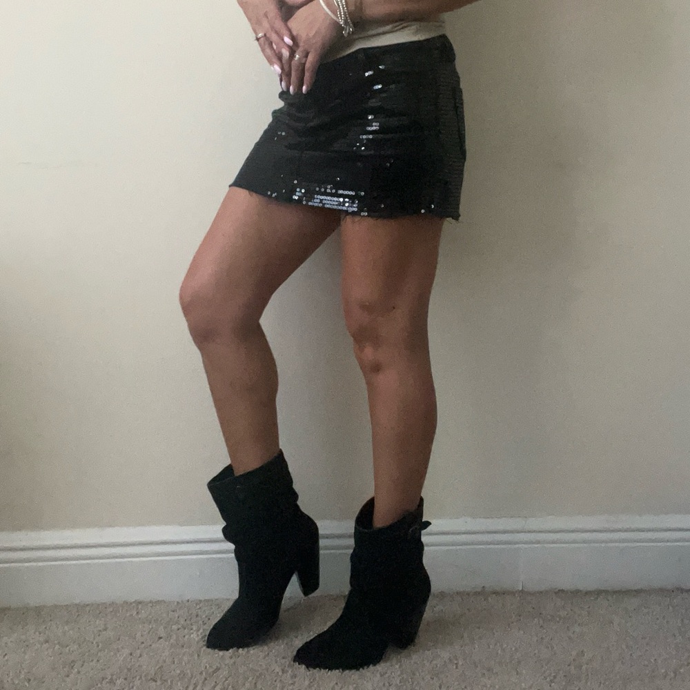 Zodiac Vintage Black Suede Slouch boots 7 1/2 😎😎 - Picture 4 of 8